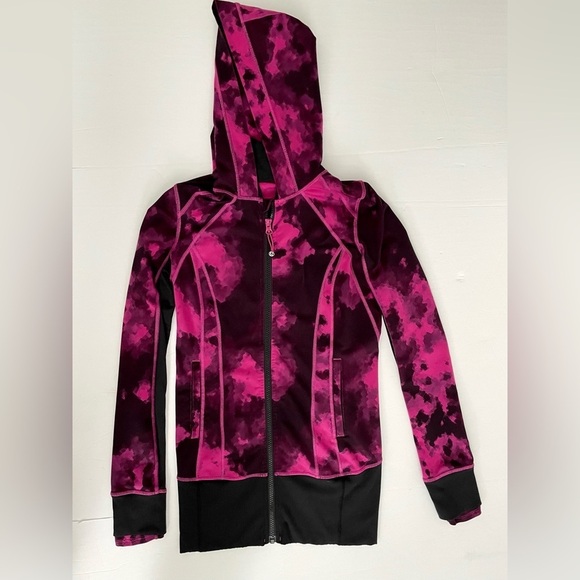 Lululemon Daily Practice Jacket Blooming Pixie Raspberry Black / Black - Picture 11 of 13